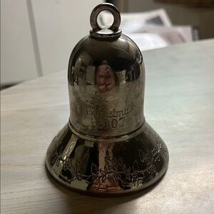 Kirk Stieff Silver Plated Christmas Bell Ornament